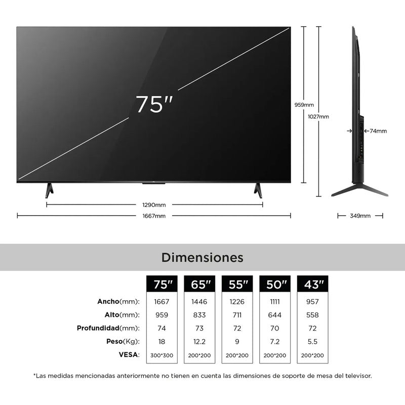Tv Tcl 75v6c 4k-uhd Smart Tv Google