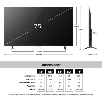 Tv Tcl 75v6c 4k-uhd Smart Tv Google