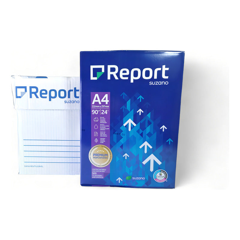 Resma Report A4 90gr Multifuncion Caja X 5 Unidades Blanco