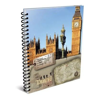 Cuaderno A4 Angel Estrada 150 Hojas Cuadriculadas Tapa Dura Espiral Travel