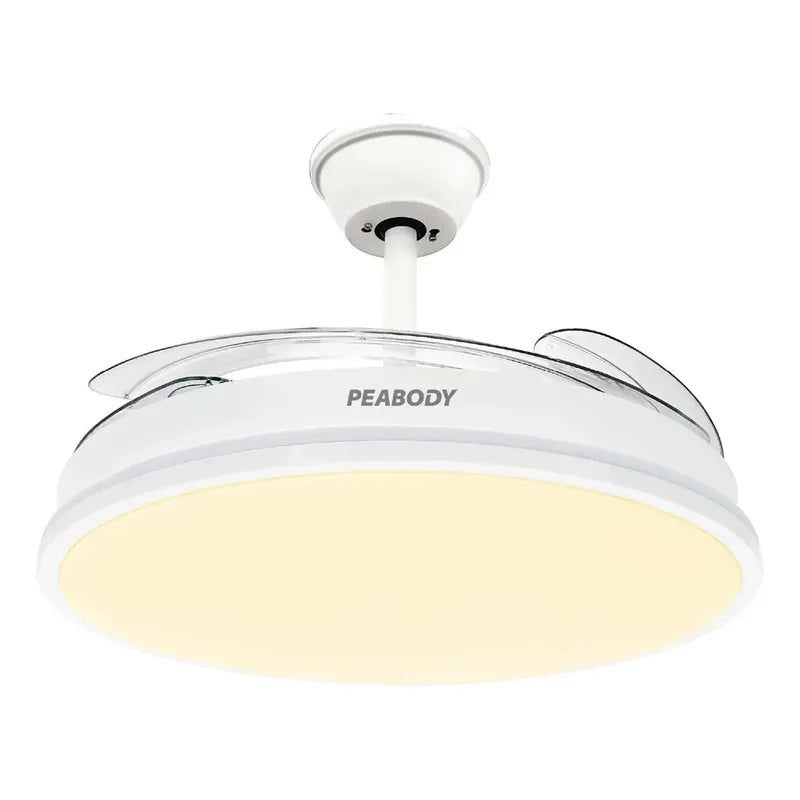 Ventilador De Techo Retráctil Con Luz 42 Dc Peabody Pe-vtrdc411b - Blanco 1.067 M Plástico 4