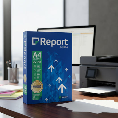 Resma Report A4 Multifunción De 500 Hojas De 75g Blanco X10 - Blanco