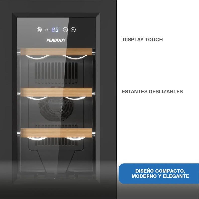 Cava De Vinos Termoeléctrica Peabody Pe-cvt08n 8 Botellas