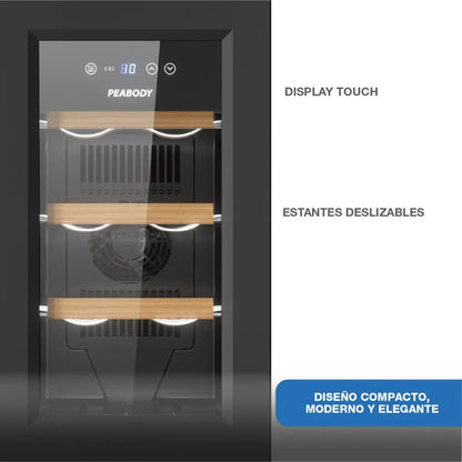 Cava De Vinos Termoeléctrica Peabody Pe-cvt08n 8 Botellas