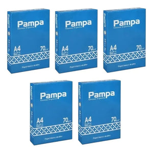 Kit 5 Resmas Pampa A4 70 G Papel Blanco