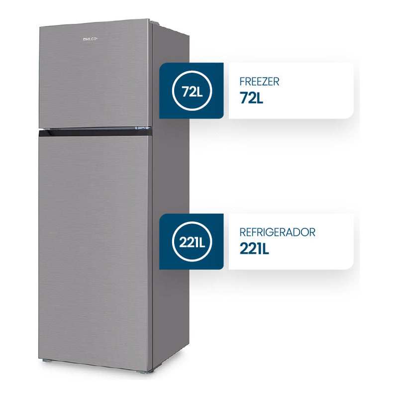 Heladera Con Freezer Philco Top Mount Phct320 Color Acero Inoxidable Con Capacidad De 320l