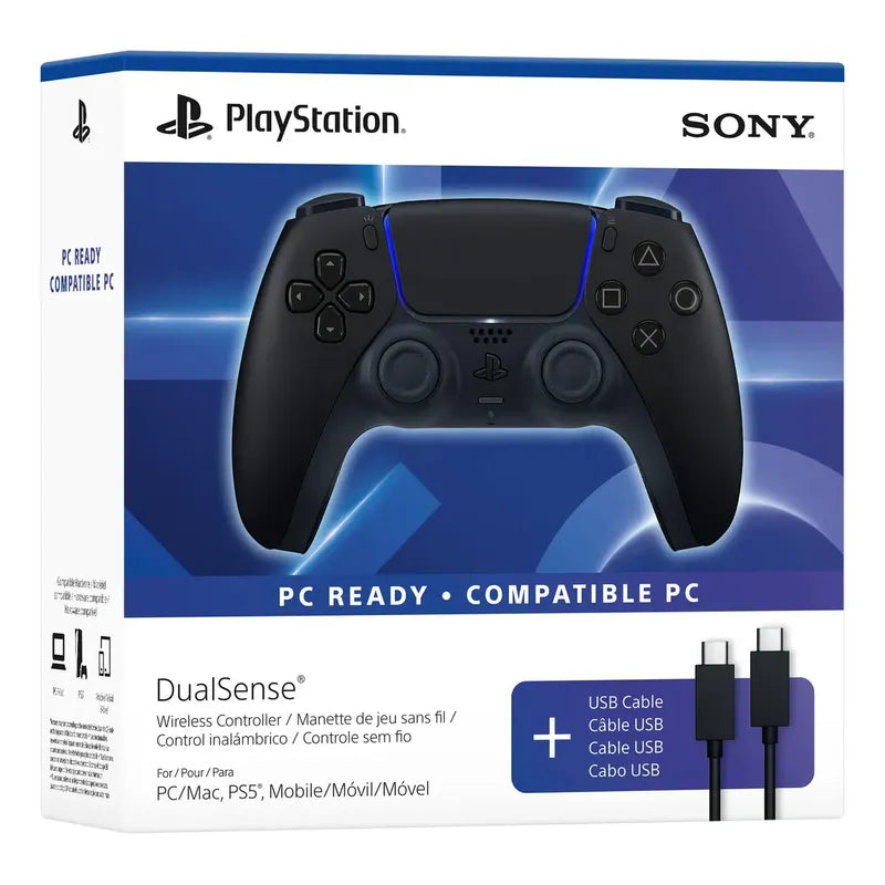 Sony Playstation Dualsense Joystick Inalámbrico Black Ps5 - Pc Ready Negro