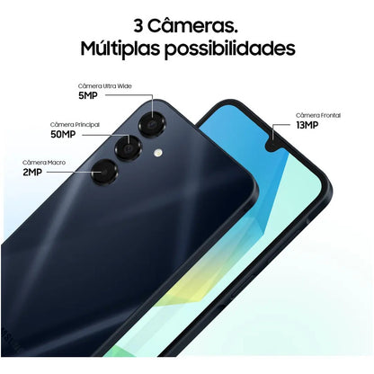 Samsung Galaxy A16 4g 128gb 4gb Ram Negro Color Azul Oscuro