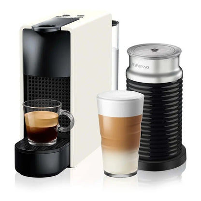 Cafetera Nespresso Essenza Mini + Aeroccino + 50 Capsulas Blanco
