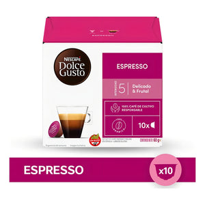 Café Espresso En Cápsula Nescafé Dolce Gusto Sin Tacc 10 Unidades