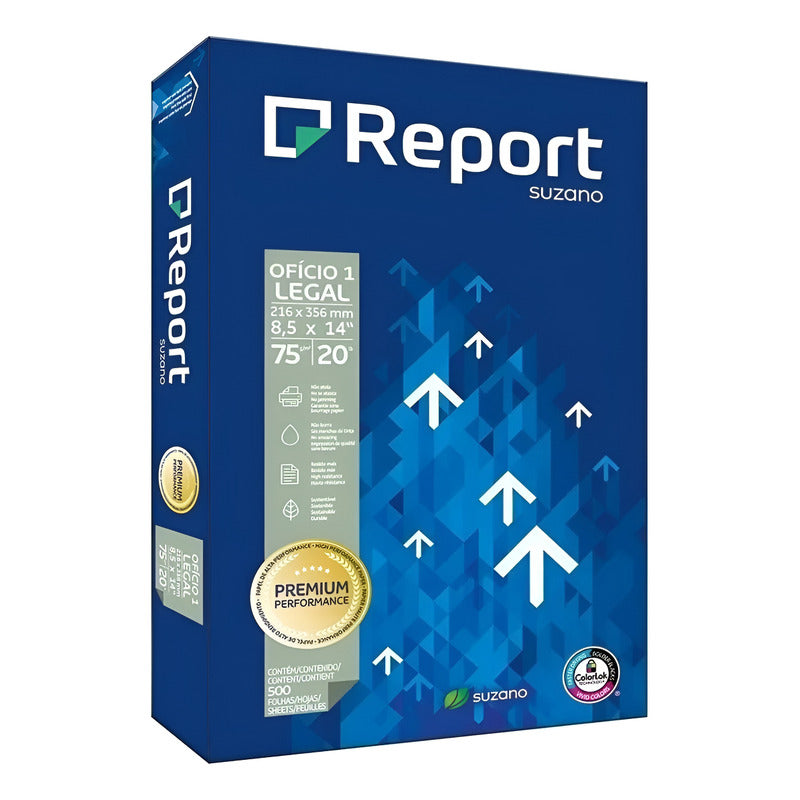 Resmas Report Oficio 75 Grs Caja X10 Unidades Blanco