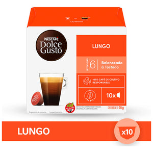 Caja X10 Capsulas Cafe Lungo Nescafe Dolce Gusto