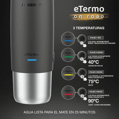 Termo Eléctrico Peabody Pe-etl500s Inoxidable 500ml Color Plateado
