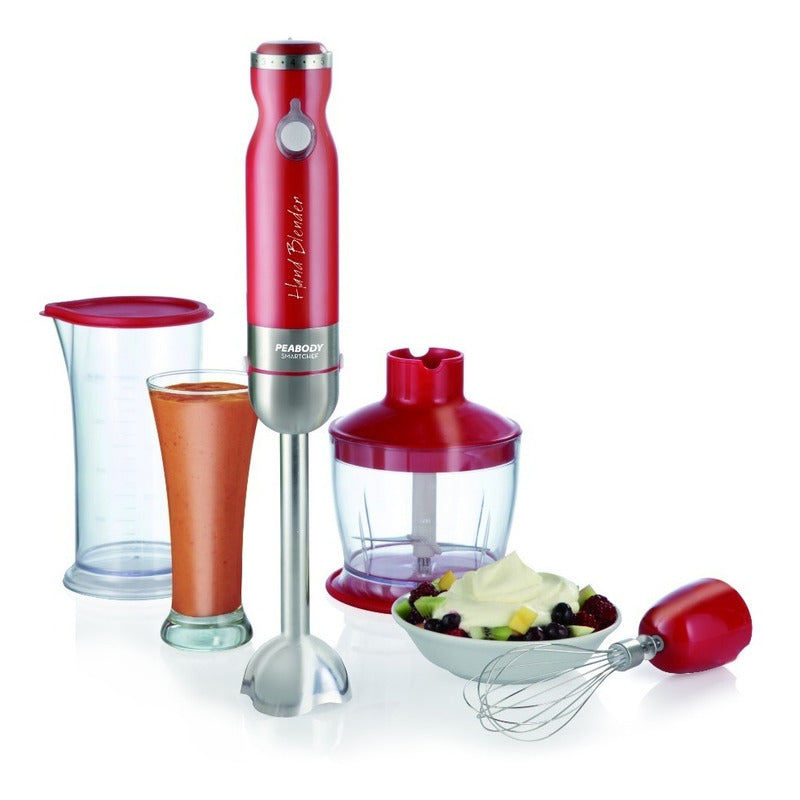 Licuadora De Mano Mixer Peabody Smartchef Pe-lma327r 800w Color Rojo