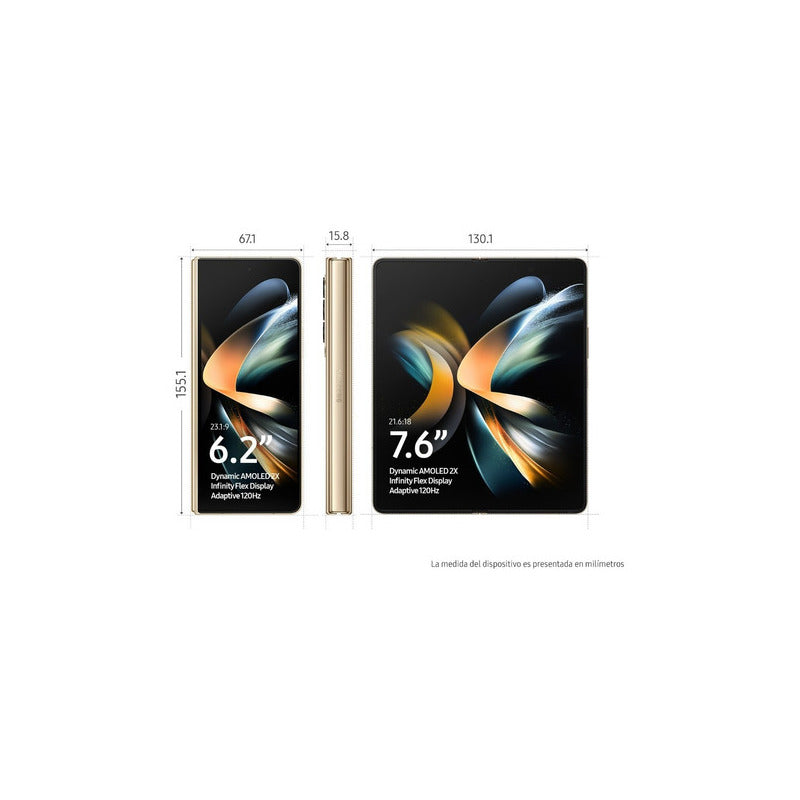 Celular Samsung Galaxy Z Fold 4 256gb + 12gb Ram 120hz Beige - Excelente (Reacondicionado)