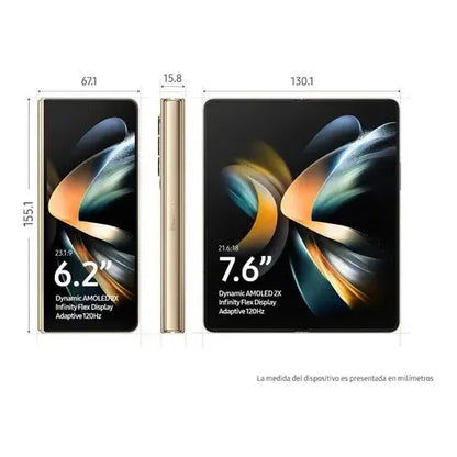 Celular Samsung Galaxy Z Fold 4 256gb + 12gb Ram 120hz Beige - Excelente (Reacondicionado)