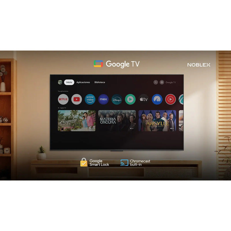 Smart Tv Noblex 75 4k Led Google Tv Dv75x8580 Wifi Bluetooth Hdr Hdmi