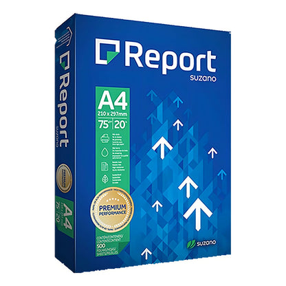 Resma Report A4 Multifunción De 500 Hojas De 75g Blanco X10
