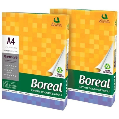 Resma Boreal A4 Multifunción De 500 Hojas De 75g Color Blanco Por Unidad