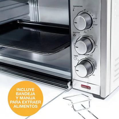Horno Eléctrico Convector Peabody Pe-he55s 54 L 2200 W Silver