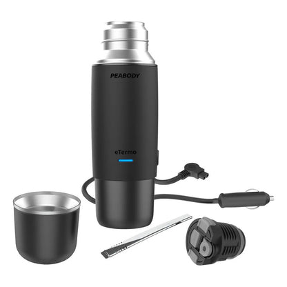 Termo Eléctrico Pe-etl500 Para Auto 500ml De Acero Inoxidable Negro Peabody