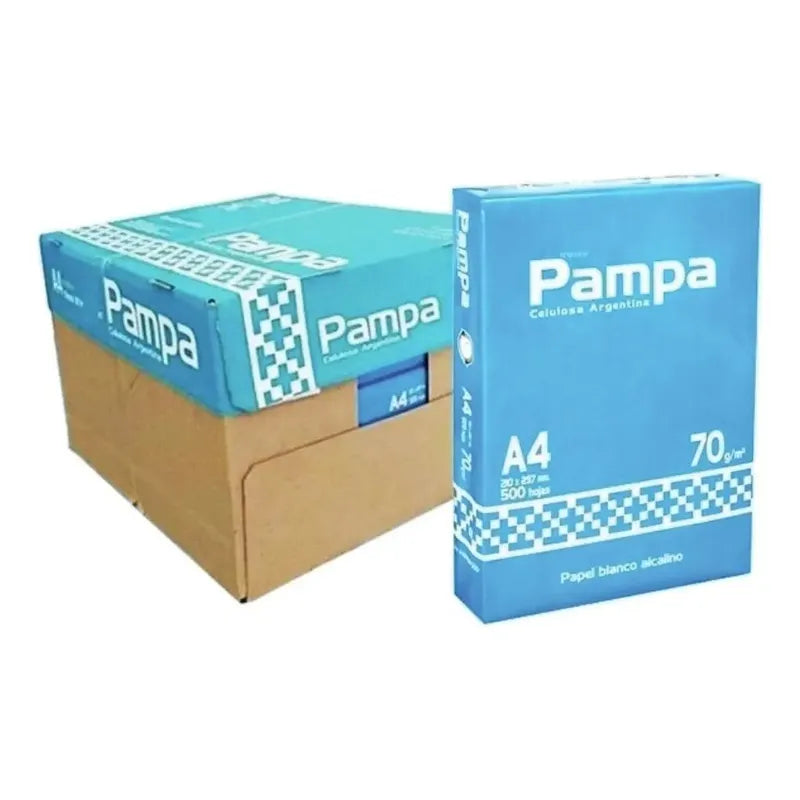 Pack De Resmas De Papel Pampa A4 De 70 G - 10 Unidades Blanco