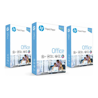 Kit X 3 Resma Papel Hp A4 75 G Color Blanco 500 Hojas Blanco