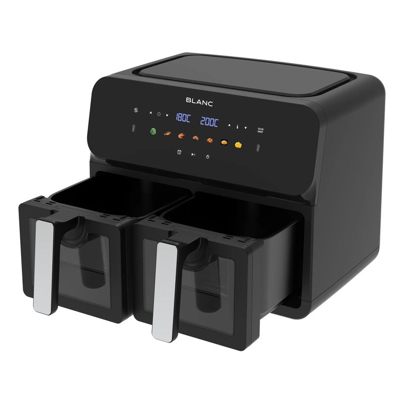 Freidora De Aire Doble Blanc Digital 9l 1700w Bfnd9 Negro