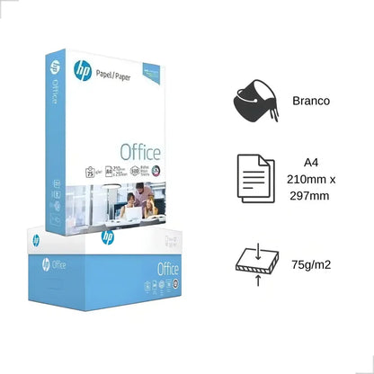 Resmas Papel Hp Office A4 75 G 210 Mm X 297 Mm Color Blanco 500 Hojas