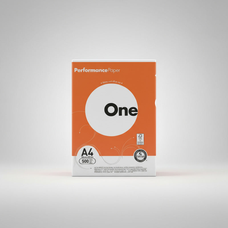 Resmas One A4 75g Caja X5 Papel Blanco Blanco