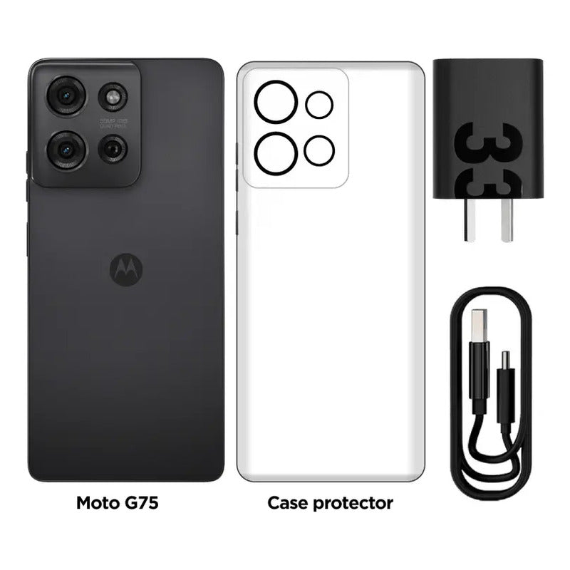 Motorola Moto G75 256gb 8gb Gris Certificación Militar - Excelente (Reacondicionado) Charcoal Grey