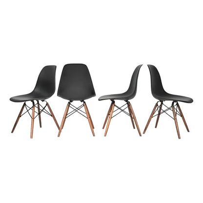 Silla Eames X4 Diseño Living Comedor Cocina Full Baires4 Cantidad De Sillas Por Set 4 Color De La Estructura De La Silla Negro Liso