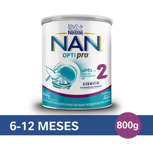 Nestlé Nan Optipro 2 Leche Infantil En Polvo Lata 800gr 6 A 12 Meses