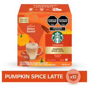 Caja X12 Capsulas Pumpkin Spice Latte Starbucks Dolce Gusto