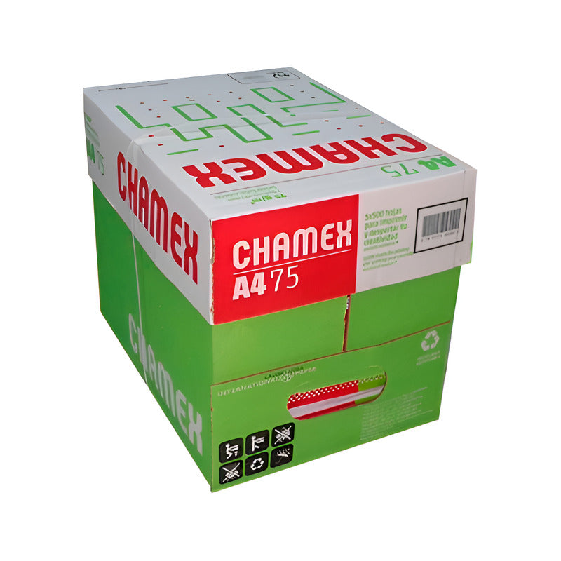 Resma Chamex Premium A4 75 Gr Caja X5 Papel Alta Calidad Color Blanco
