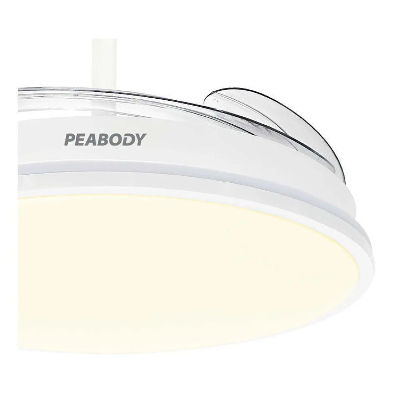 Ventilador De Techo Retráctil Con Luz 42 Dc Peabody Pe-vtrdc411b - Blanco 1.067 M Plástico 4