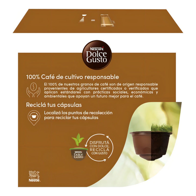 Café Con Leche Descremada En Cápsula Nescafé Dolce Gusto X 10 Unidades