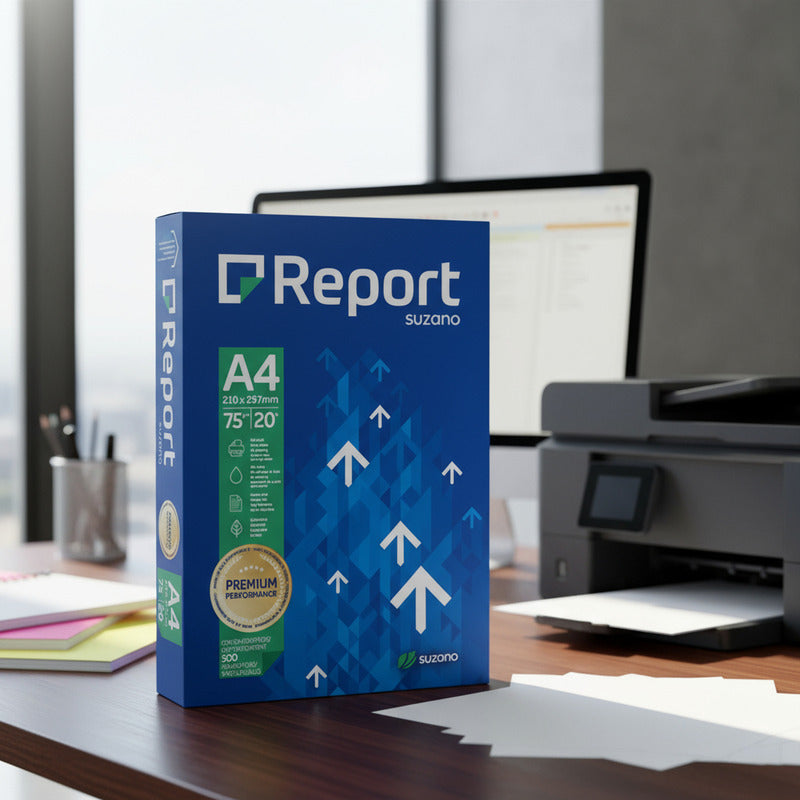 Resma Report A4 Multifunción De 500 Hojas De 75g Blanco X10 - Blanco