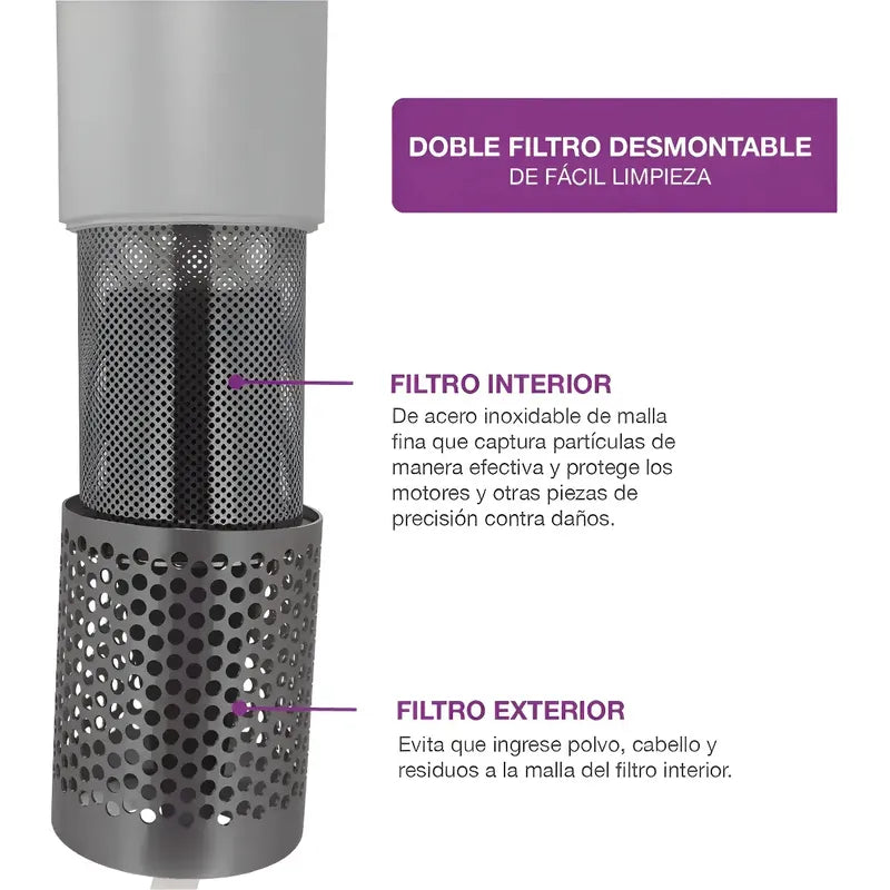 Secador De Pelo 1600w Peabody Spdc01b C/accesorios Blanco
