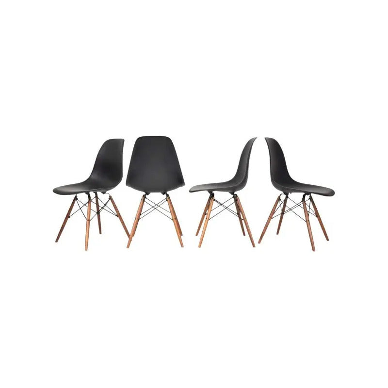Silla Eames X4 Diseño Living Comedor Cocina X4  Negro