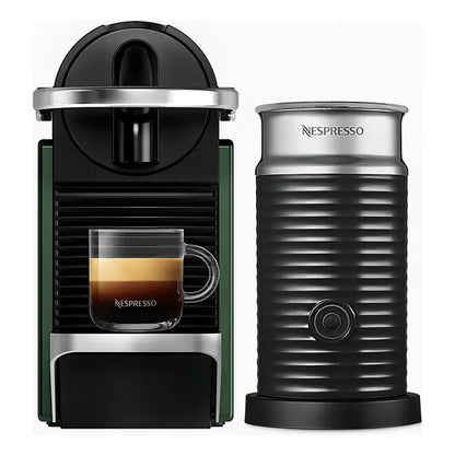 Cafetera Nespresso Pixie + Aeroccino Verde