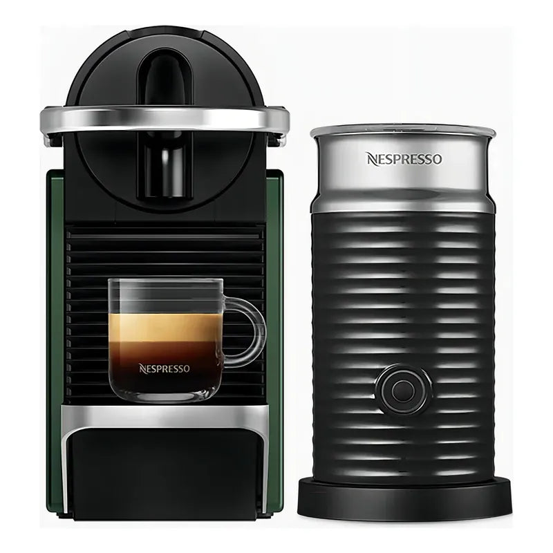 Cafetera Nespresso Pixie & Milk Dark Green C62 Verde