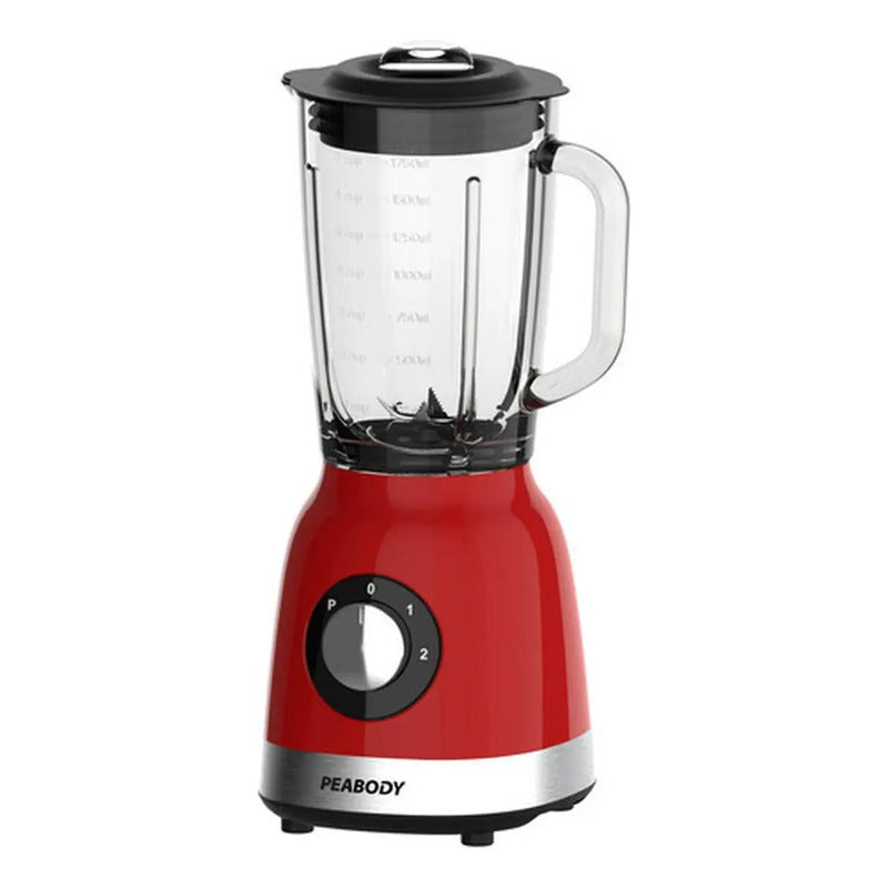 Licuadora Peabody Pe-ln810r Roja 2 Velocidades Jarra De Vidrio 1.75 Litros Rojo