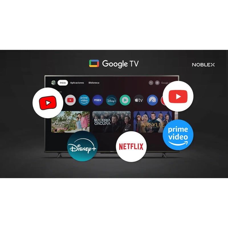 Smart Tv Noblex 65 Uhd 4k Google Tv Bluetooth Hdmi Usb Dv65x8580