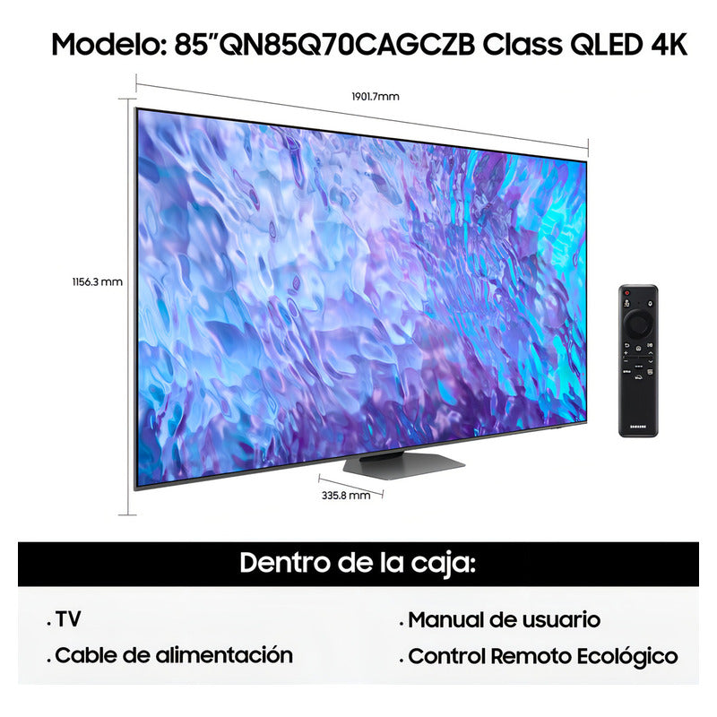 Samsung Eq Tv Smart 85 Pulgadas Qled 4k Serie Q70ca