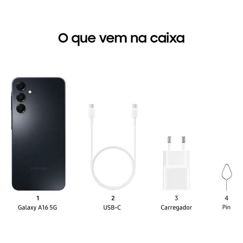 Teléfono Celular Samsung Galaxy A16 128 Gb 4 Gb De Ram Cámara De 50 Mp Pantalla 6.7 Nfc Negro