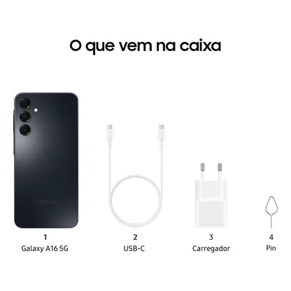 Teléfono Celular Samsung Galaxy A16 128 Gb 4 Gb De Ram Cámara De 50 Mp Pantalla 6.7 Nfc Negro