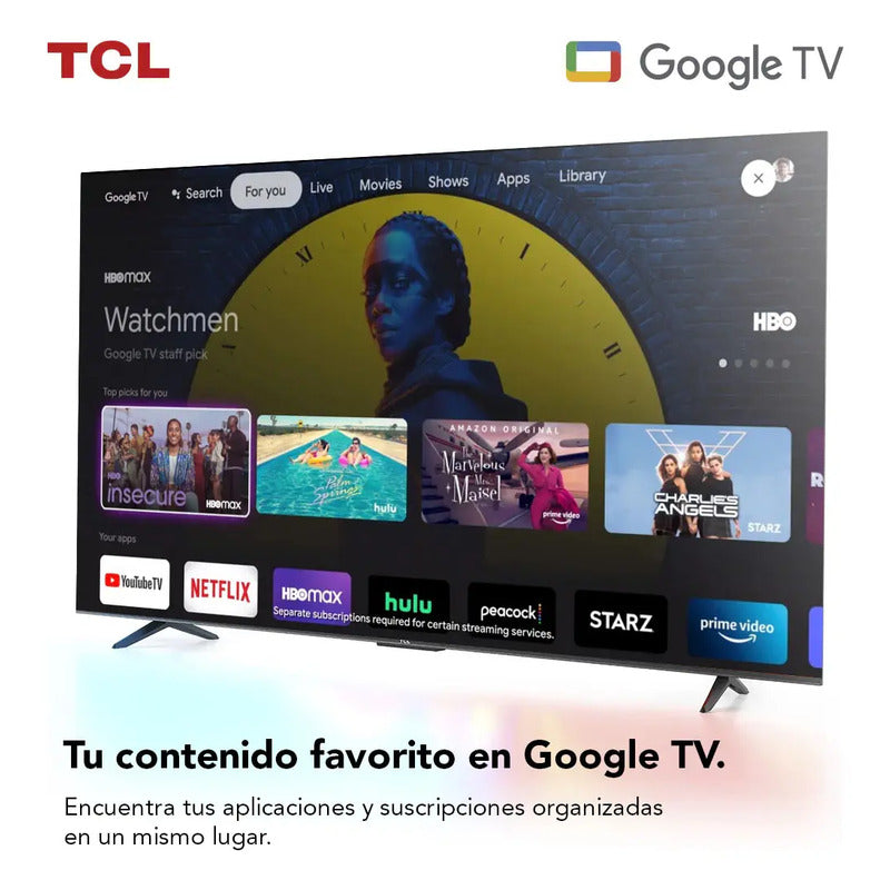 Televisor Tcl 55  Led 4k Uhd Con Google Tv L55p635 Color Neg