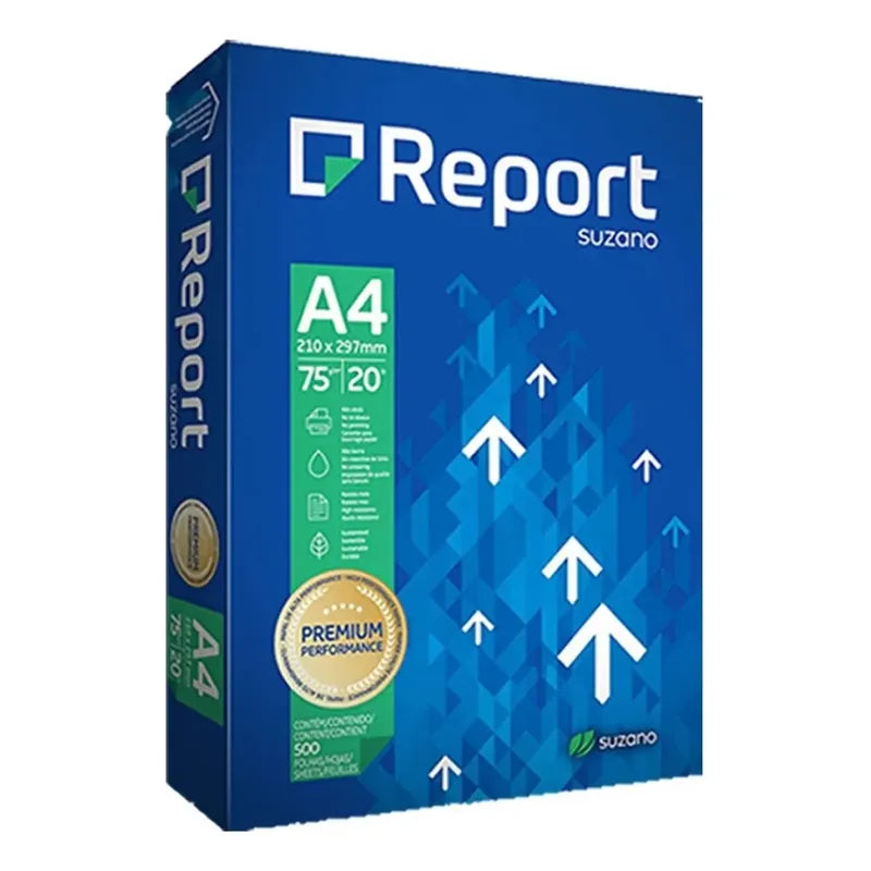 Resma Report A4 Premium 21x29.7 75gr. Color Blanco Blanco