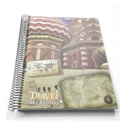 Cuaderno A4 Angel Estrada 150 Hojas Cuadriculadas Tapa Dura Espiral Travel